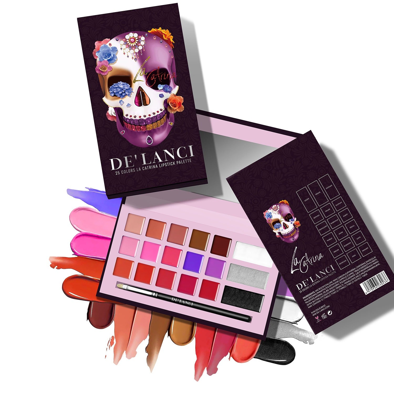 18 Colors La Catrina Lipstick Palette 16.8g