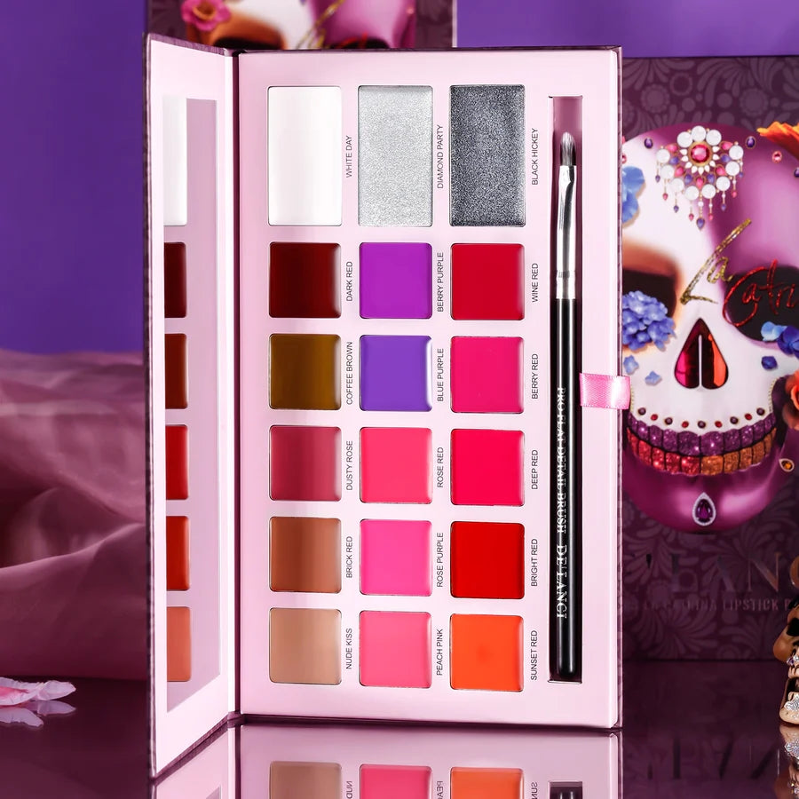 18 Colors La Catrina Lipstick Palette 16.8g