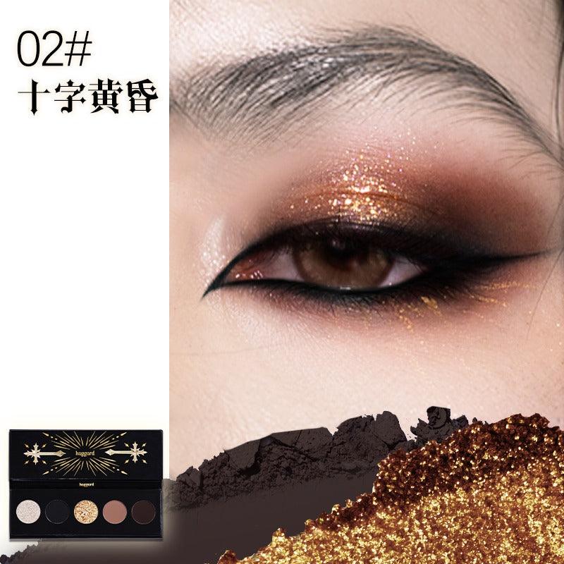 Five Colors Eyeshadow Palette Gothic Makeup 4.2g