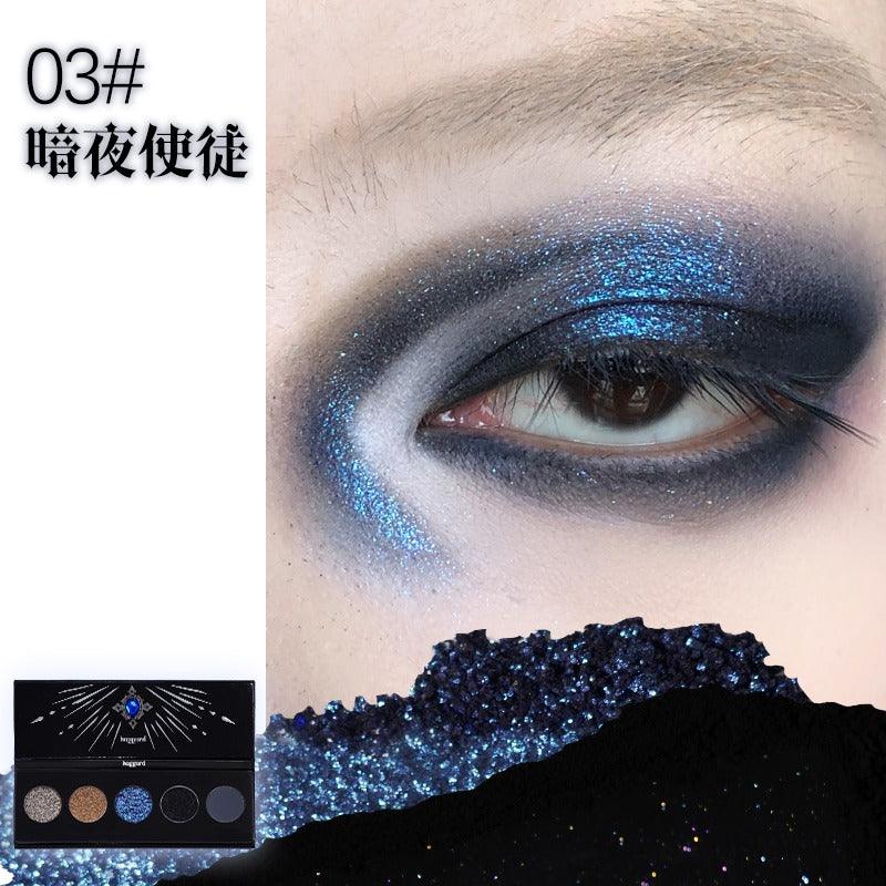 Five Colors Eyeshadow Palette Gothic Makeup 4.2g