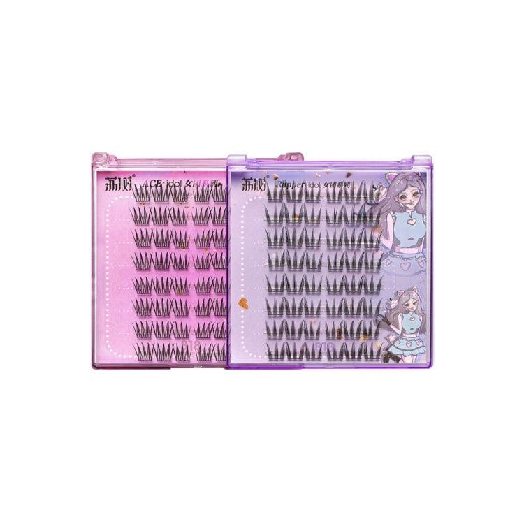 LISHU POP Girls Makeup Glue Free False Eyelashes 48