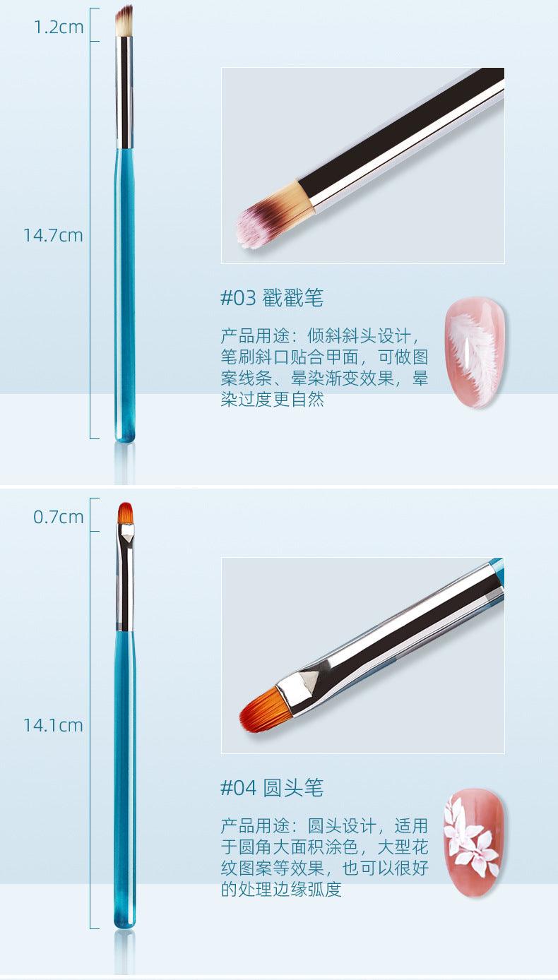 Nail Art Brush Set 6 In YSN018 - Chic Decent