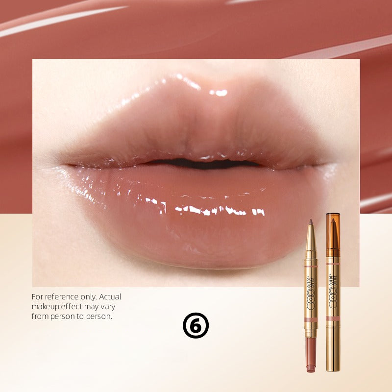 OUT OF OFFICE 2IN1 Glossy Lip Balm n Lipliner Duo 1.3g+300mg