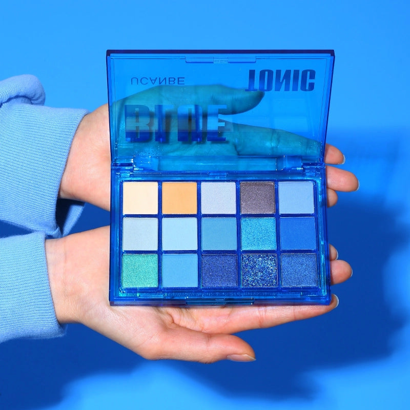 15 Colors Eyeshadow Palette Blue Tonic 10.8g