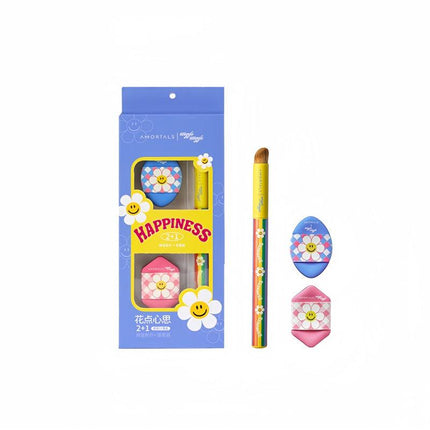 AMORTALS - Wiggle Wiggle Concealer Tools Mini Puff n Brush Set