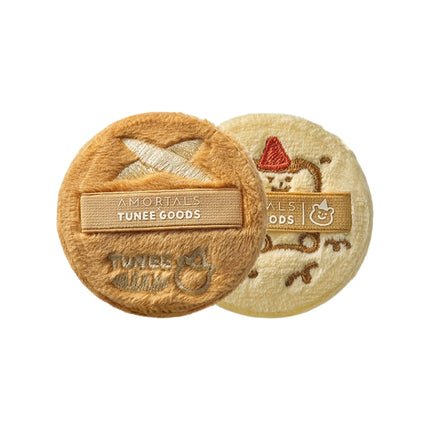 AMORTALS - TUNEE GOODS Round Shaped Loose Powder Puffs*2