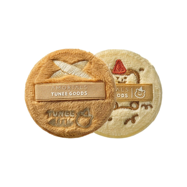 AMORTALS - TUNEE GOODS Round Shaped Loose Powder Puffs*2
