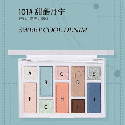 BIYA - 10 Colors Eyeshadow Palette 15g