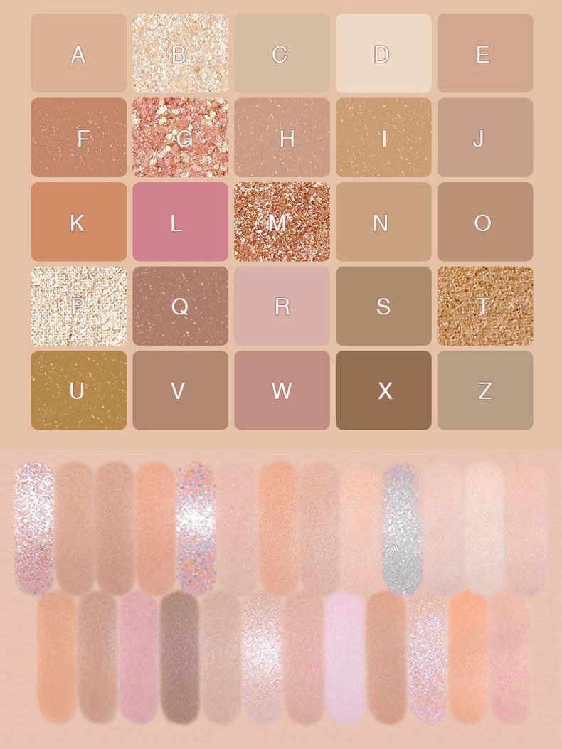 Palette de fards à paupières BIYA 25 couleurs 50 g