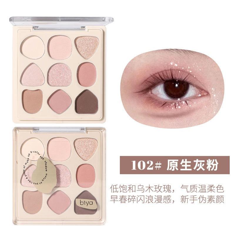 Palette de fards à paupières BIYA 9 couleurs 9 g