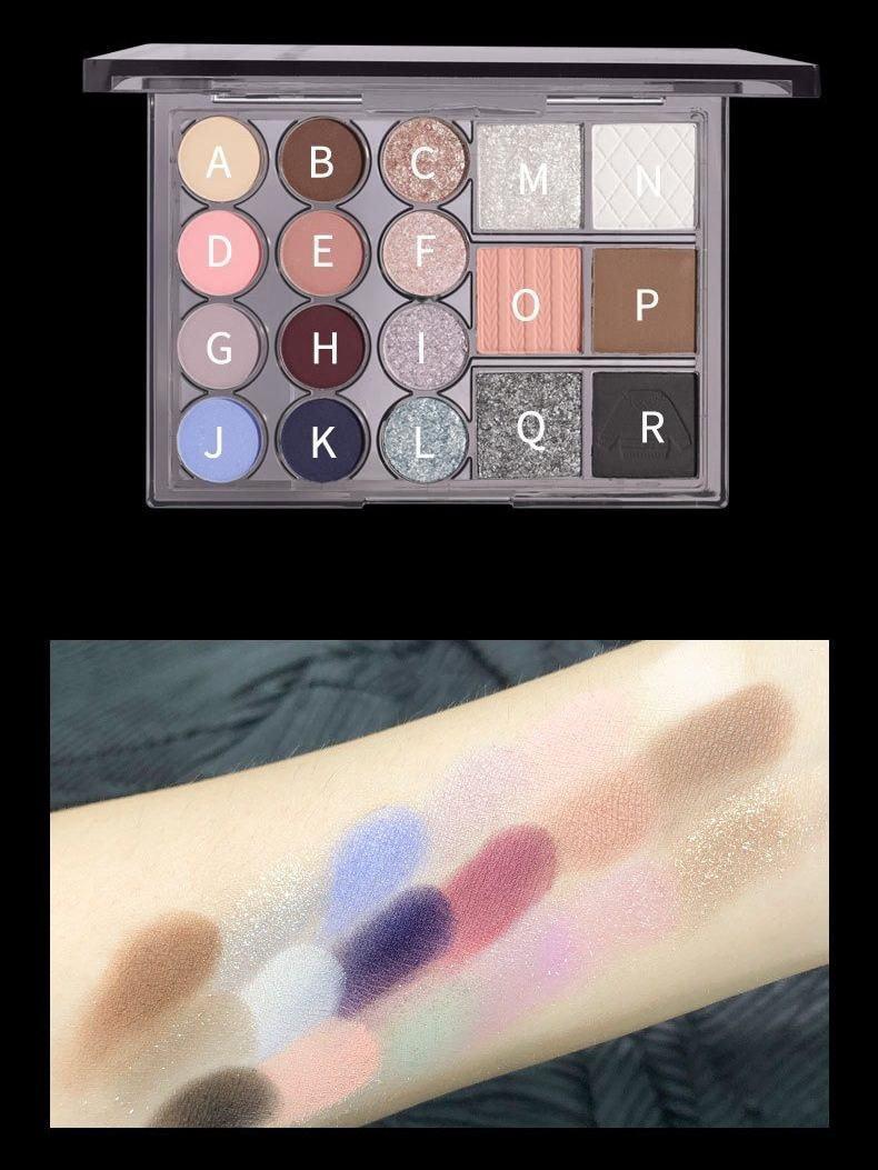 Palette de fards à paupières multi-usages BIYA 18 couleurs 22,2 g