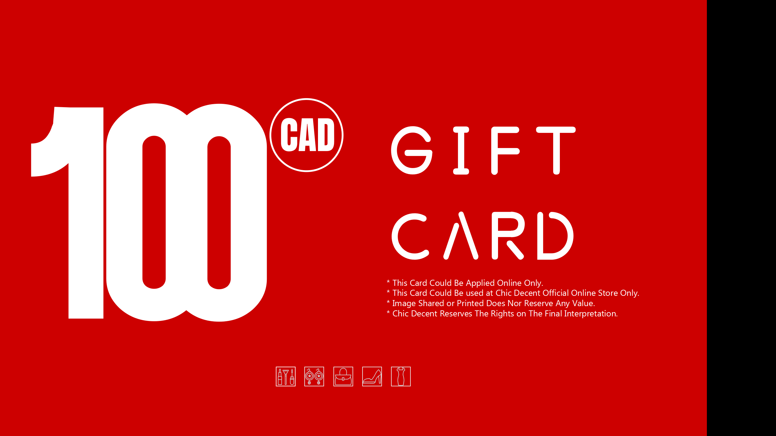 Carte-cadeau Chic Decent en CAD