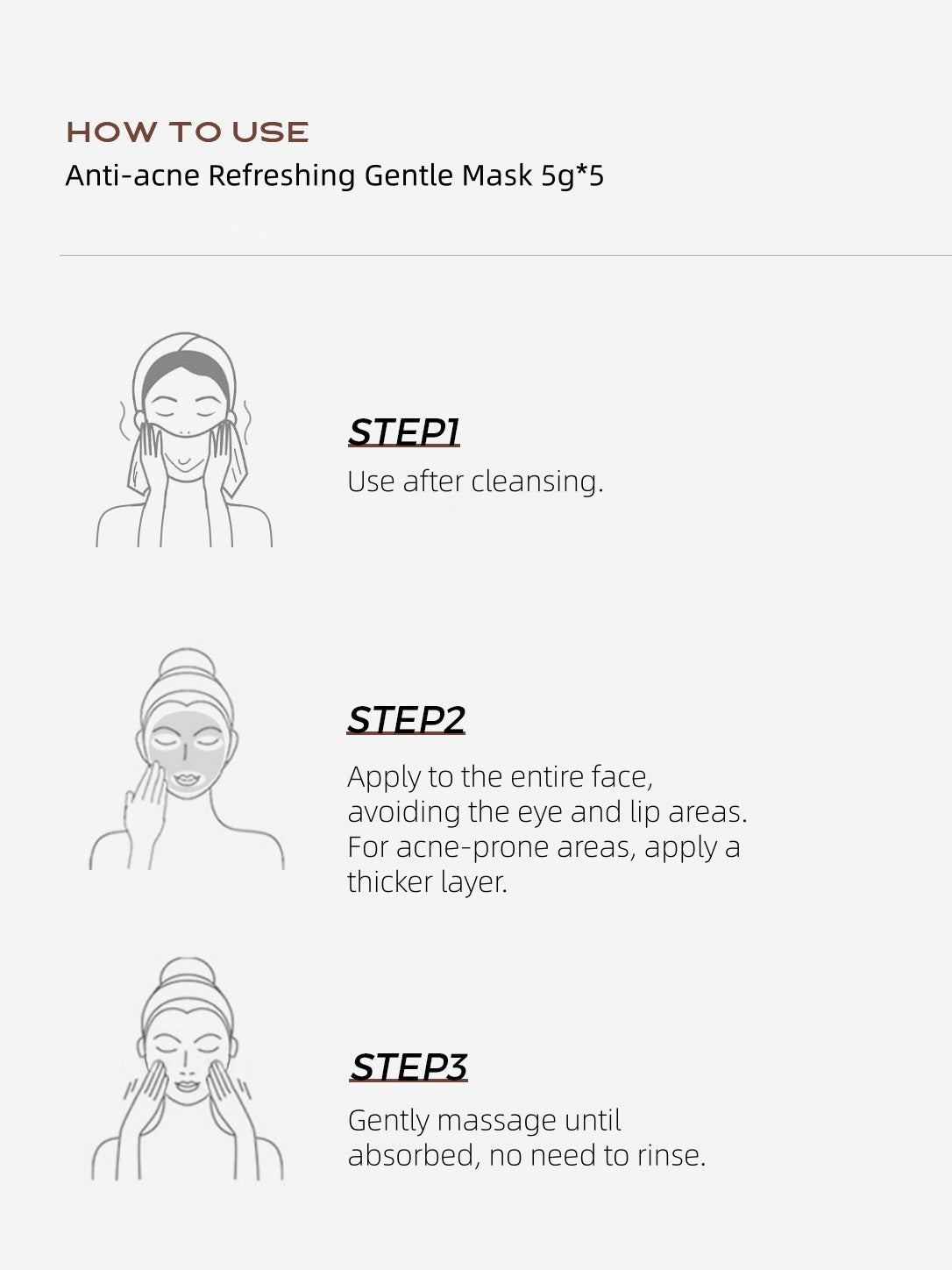 C+ Beauty Anti-acne Refreshing Gentle Mask 5g*5