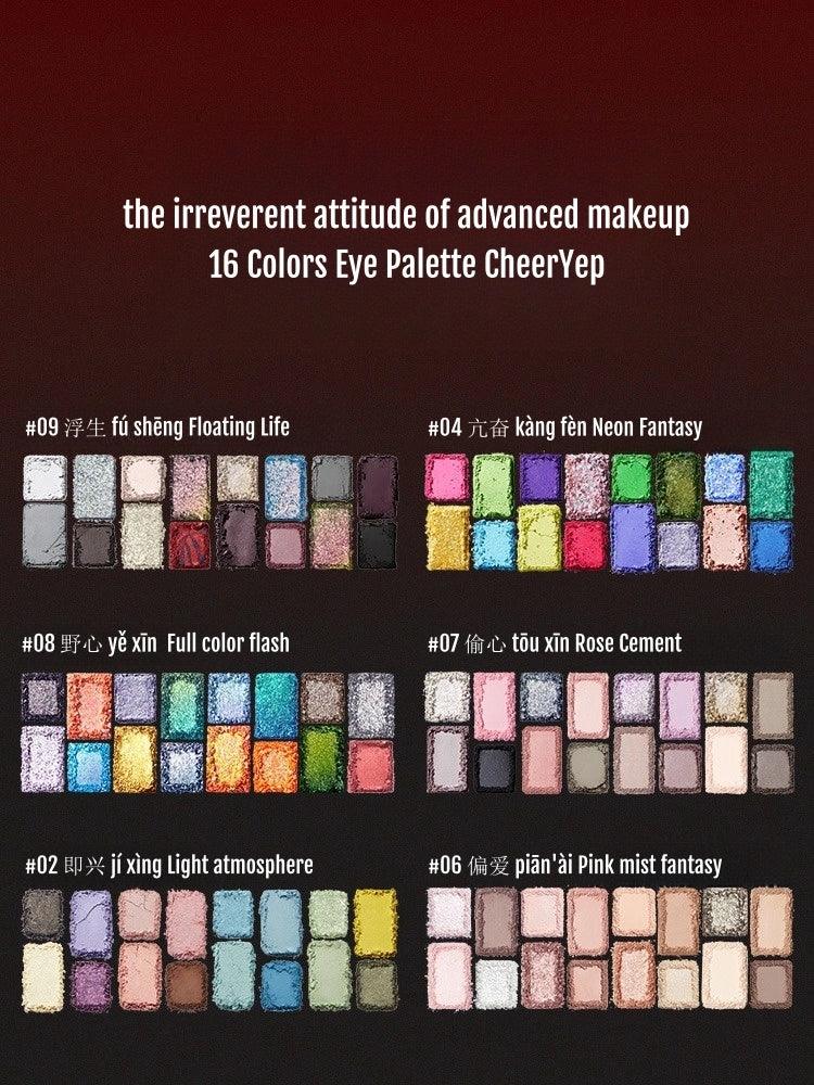Palette de fards à paupières 16 couleurs Cheeryep QianYan