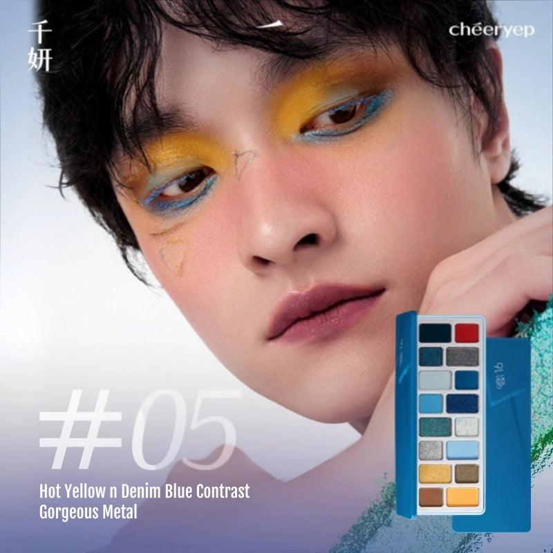 Palette de fards à paupières 16 couleurs Cheeryep QianYan