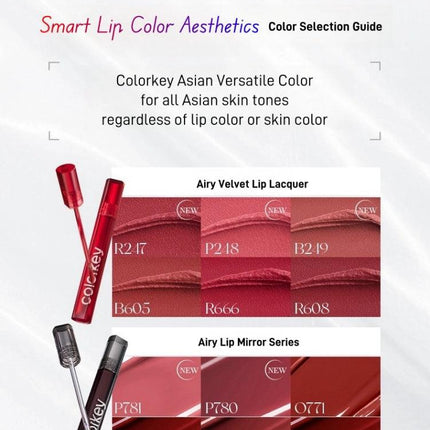 Colorkey - Airy Lip Miror Series Lip Glaze 3g