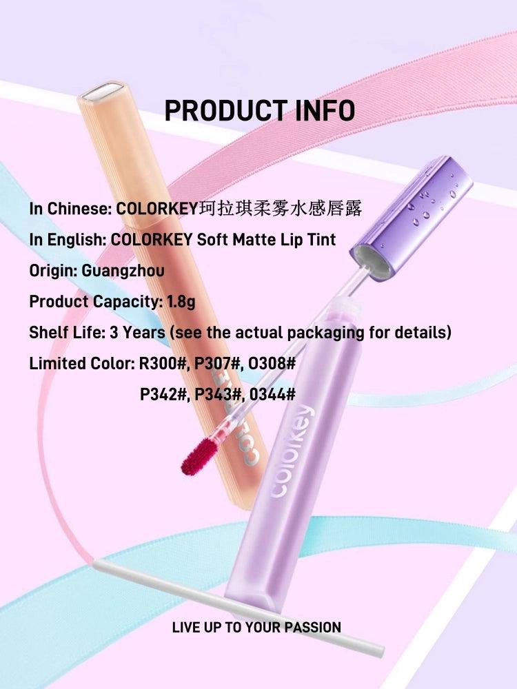 Rouge à lèvres mat doux Colorkey Flash Purple 1,8 g