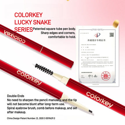 Colorkey - Dual Ends Eyebrow Pencil Lucky Snake 70mg