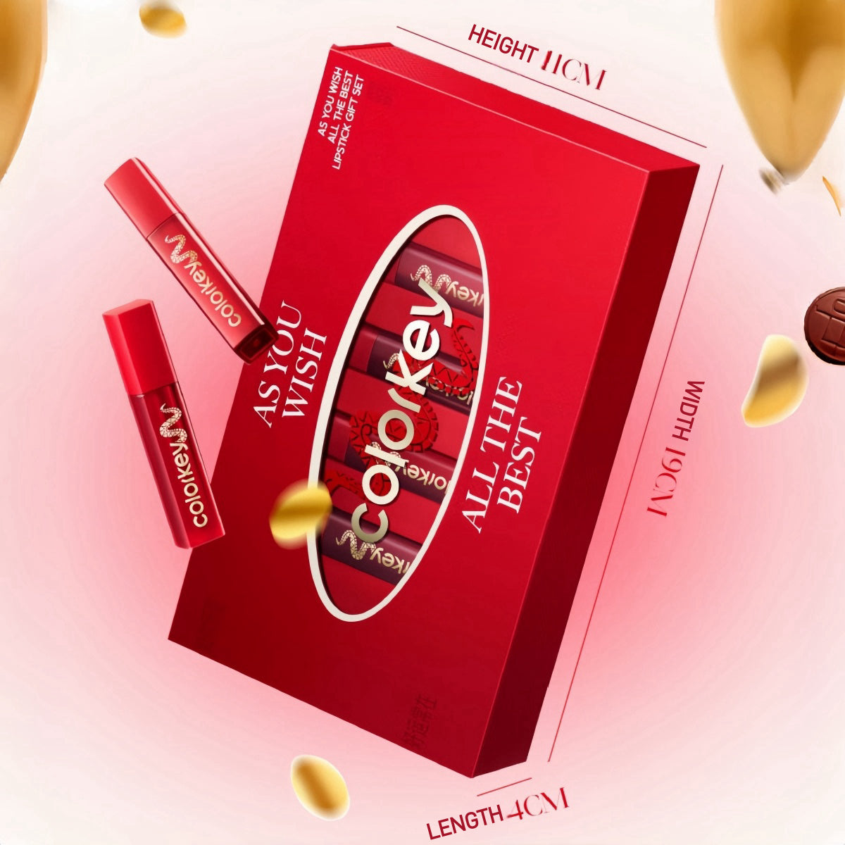 Coffret cadeau de rouges à lèvres Colorkey CNY Lucky Snake 6 g