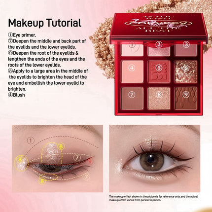 Colorkey - Nine Shades Eyeshadow Palette CNY Lucky Snake 13.5g
