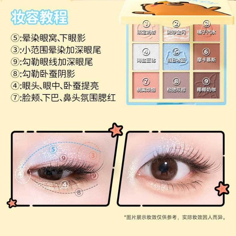 Palette de fards à paupières Colorkey Orange Capybara neuf nuances 13,5 g