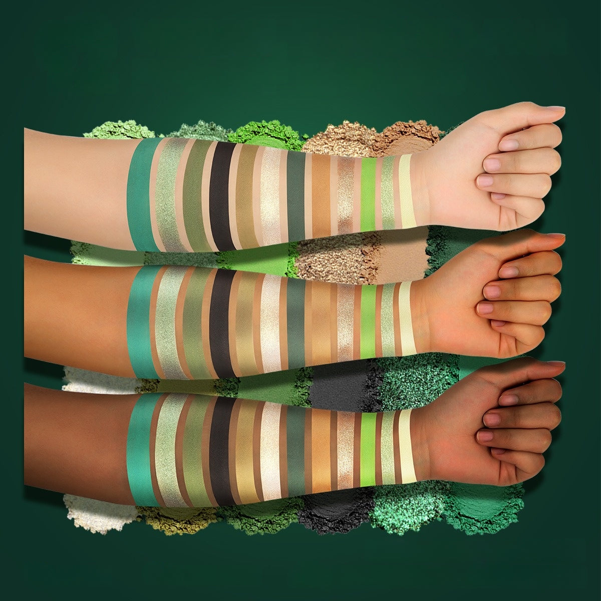 Palette de maquillage DE'LANCI Olive Earth 12 couleurs multicolores vertes 18,8 g
