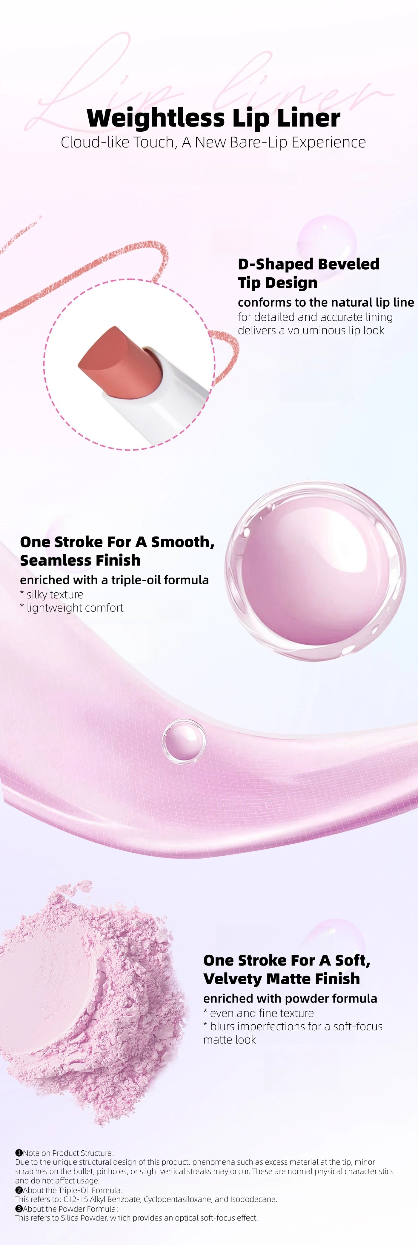 Flortte - Rainbow Bubble Double-Ended Lip Liner n Lip Gloss Pencil 2.8g