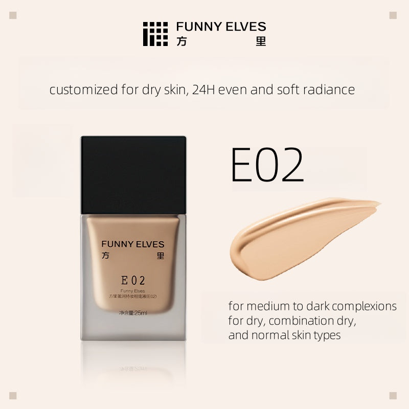 Fond de teint longue tenue Funny Elves Formule peau sèche ou grasse 25 ml