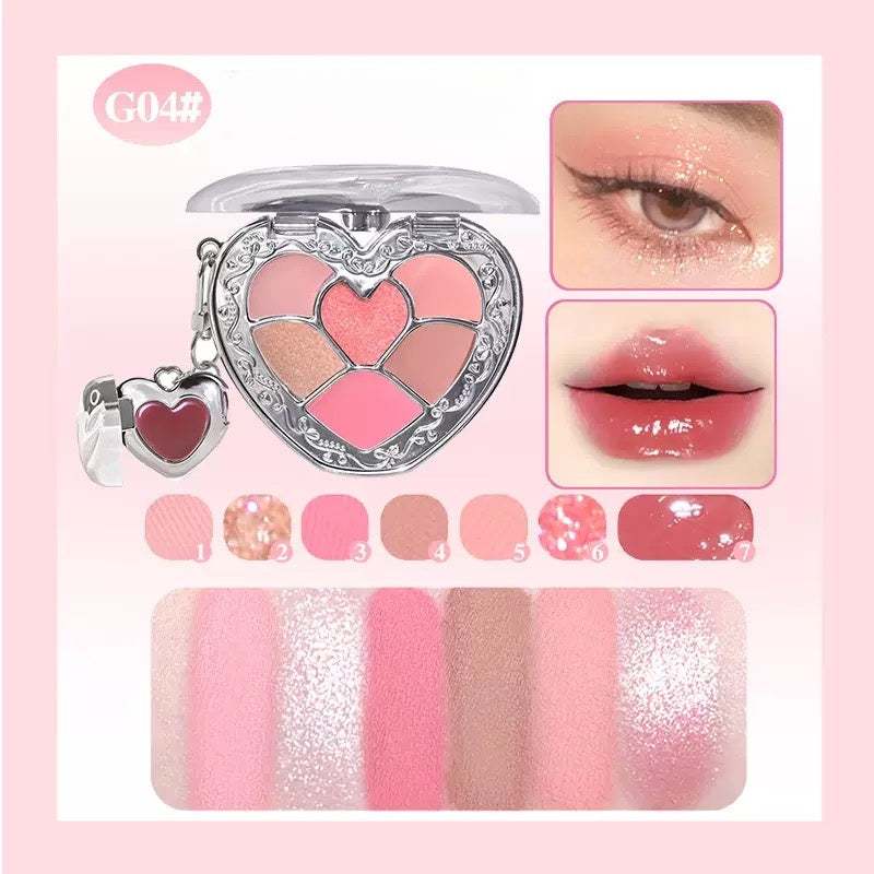 GOGO TALES Heart 2 Heart Lip Jelly Eyeshadow Palette 6.5g