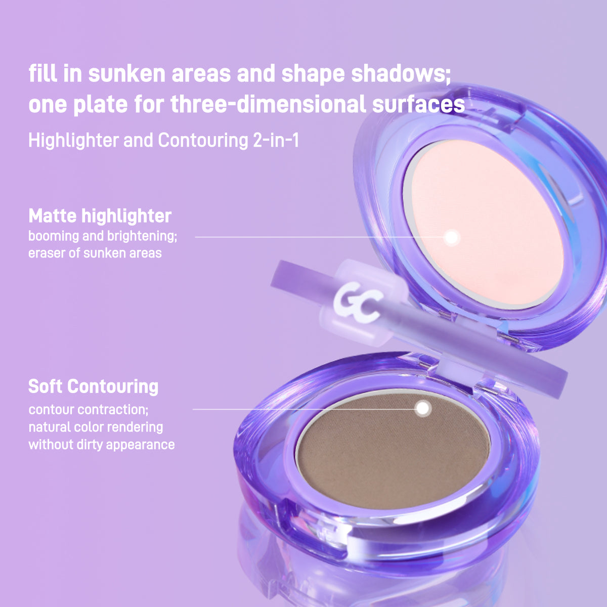 GirlsCrush Matte Highlighter Contour Poudre Duo 5,2 g