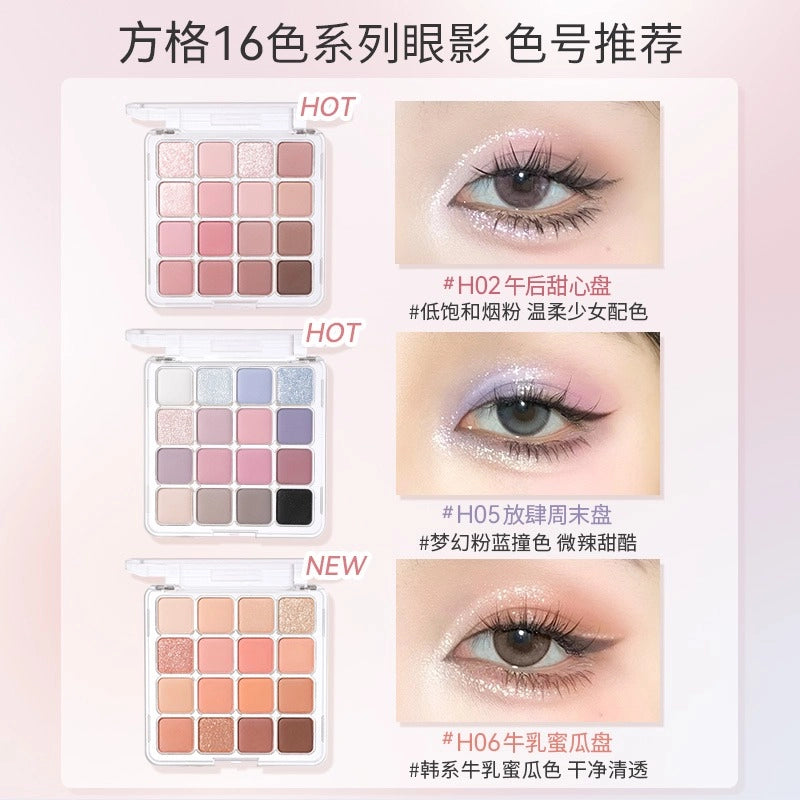 Palette de fards à paupières HOLD LIVE 16 couleurs 19,2 g