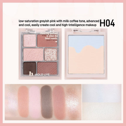 HOLDLIVE - 3 in 1 Face Palette Powder Blusher Eyeshadow 16g