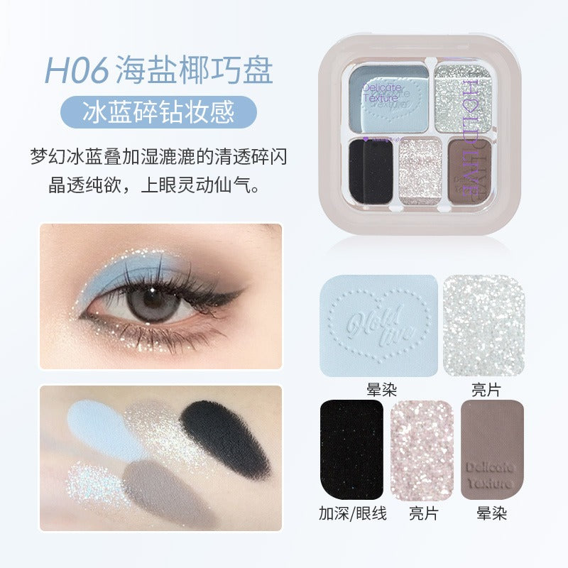 Fard à paupières cinq couleurs HOLD LIVE 6,8 g