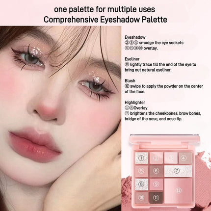 HOLDLIVE - Floral Comprehensive Powder Palette 12 Colors 15g