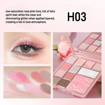 HOLDLIVE - Floral Comprehensive Powder Palette 12 Colors 15g
