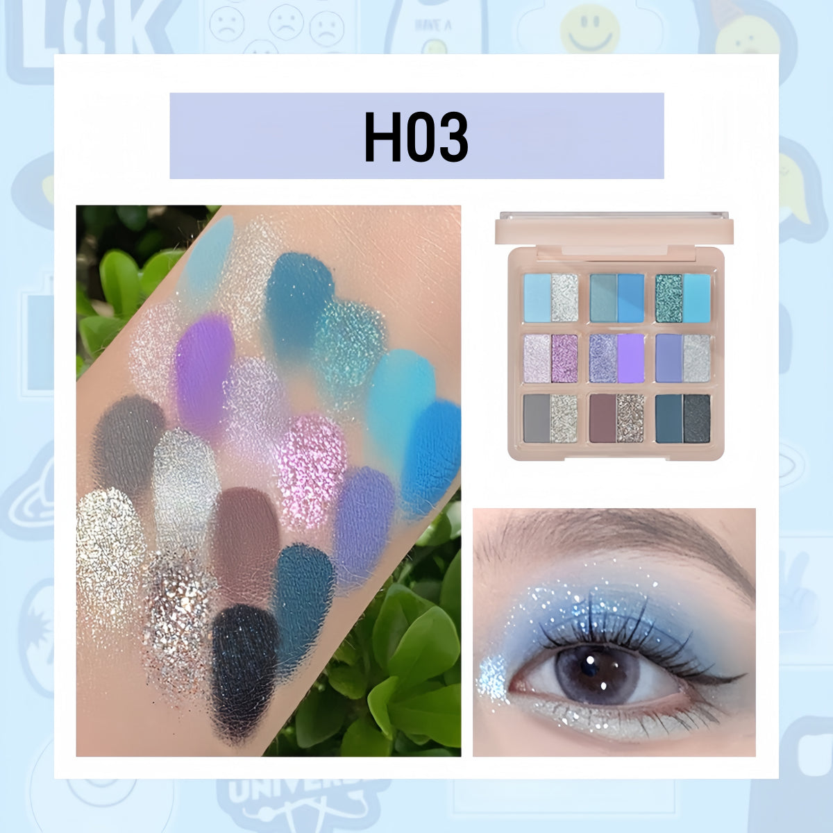Palette de fards à paupières HOLD LIVE Secret Garden 18 couleurs 12,6 g