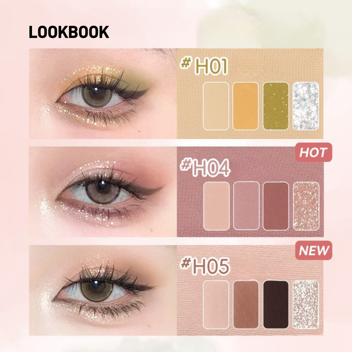 Palette de fards à paupières HOLD LIVE Secret Garden 18 couleurs 12,6 g
