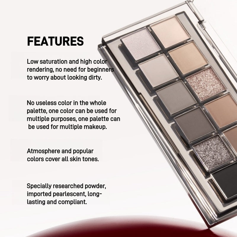 Palette de fards à paupières Joocyee 12 nuances 14 g