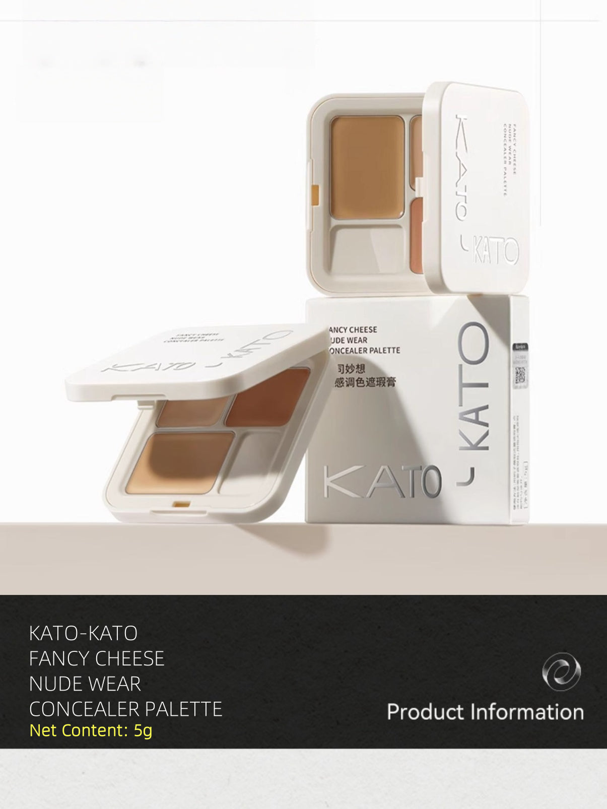 KATO-KATO Fancy Cheese Nude Wear Concealer Palette 5g