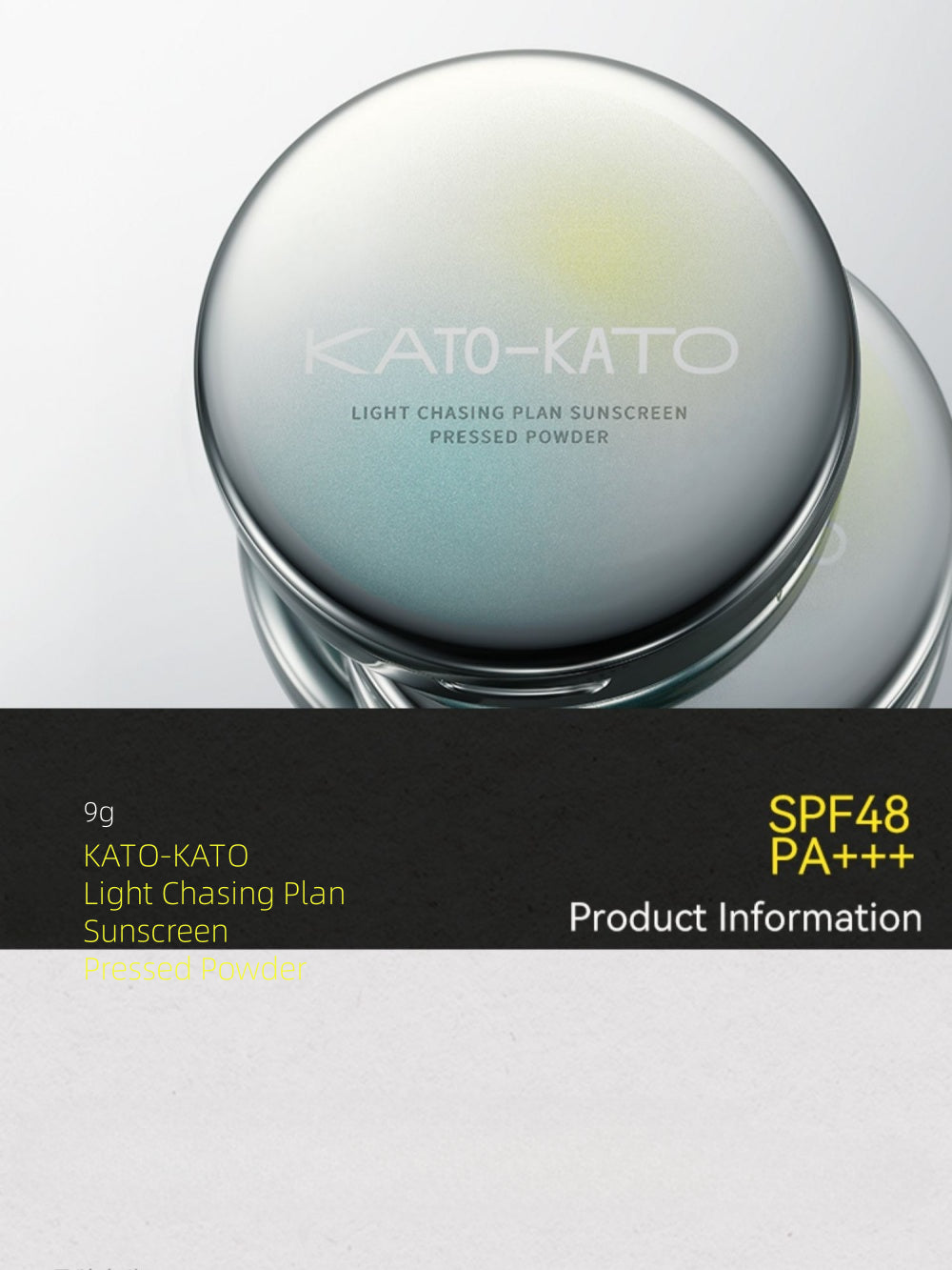 KATO-KATO Light Chasing Plan Crème Solaire Poudre Pressée 9g SPF48 PA+++