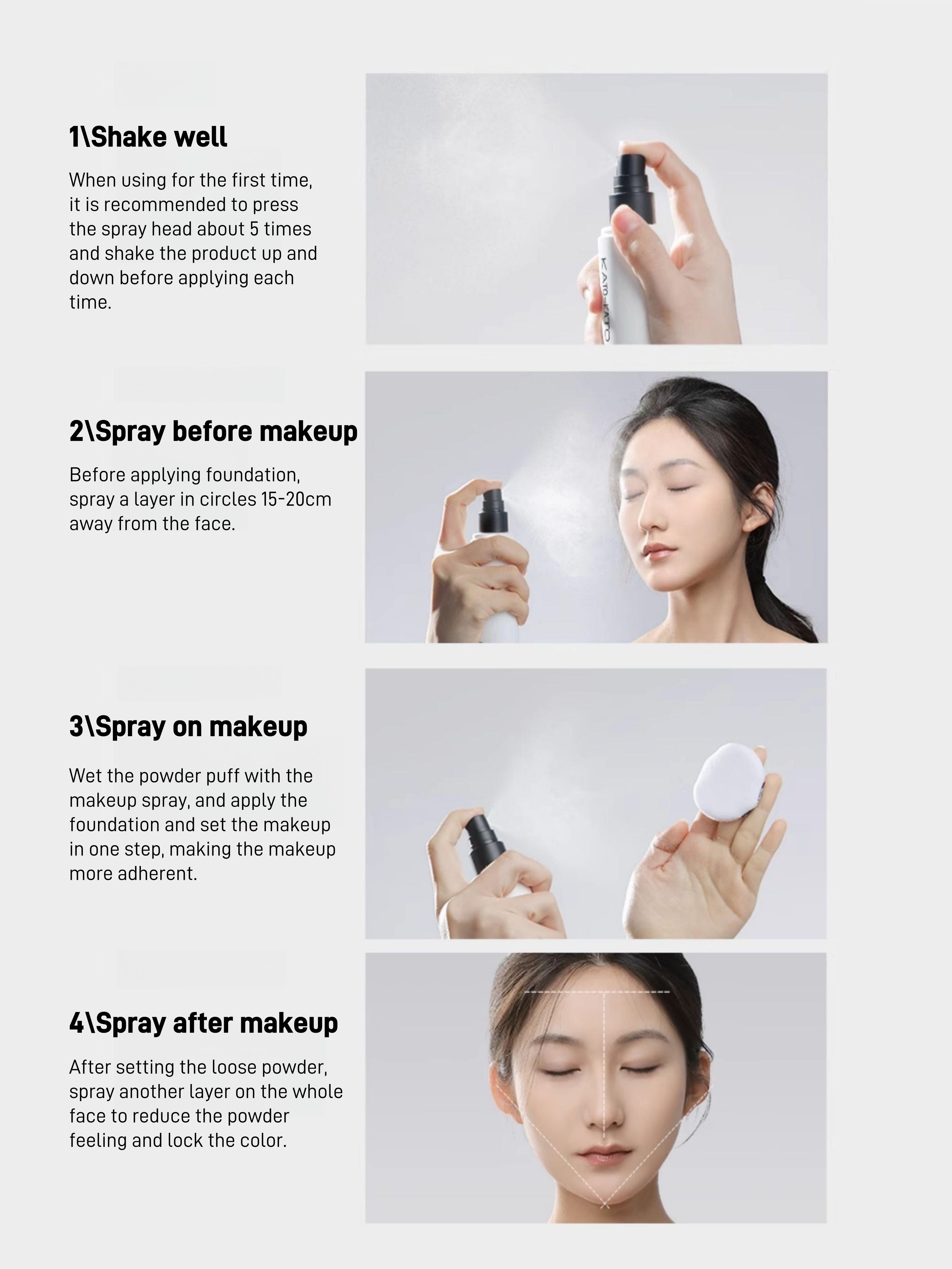 Spray fixateur de maquillage KATO-KATO Misty Project 100 ml