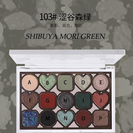KAXIER - Button Series Eye Palette 15 Colors 12g