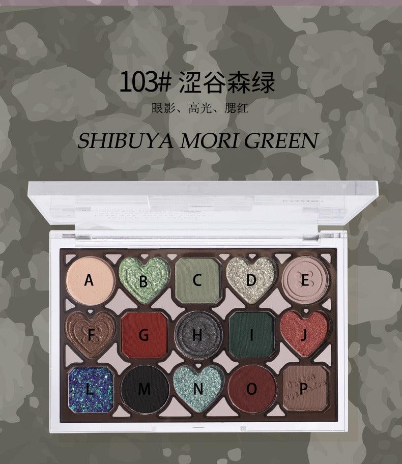 Palette pour les yeux KAXIER Button Series 15 couleurs 12 g
