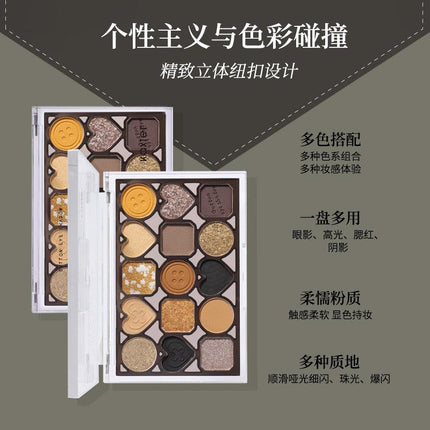 KAXIER - Button Series Eye Palette 15 Colors 12g