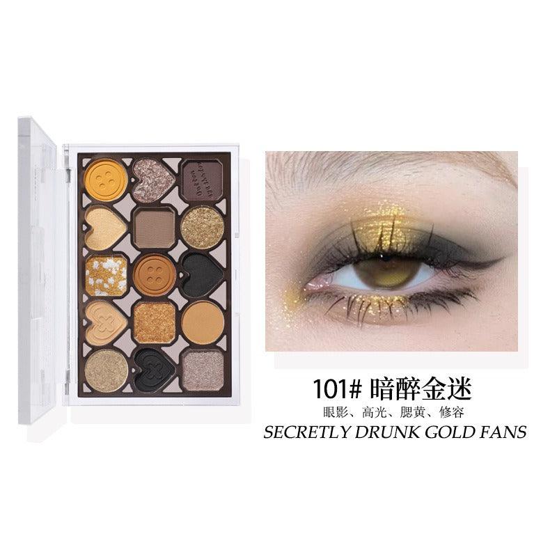 Palette pour les yeux KAXIER Button Series 15 couleurs 12 g