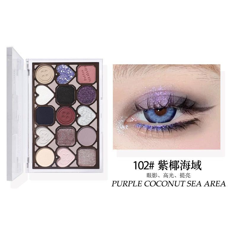 Palette pour les yeux KAXIER Button Series 15 couleurs 12 g