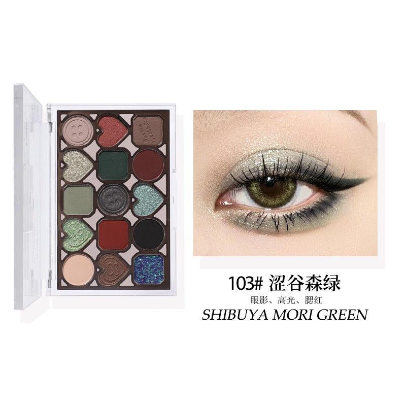 Palette pour les yeux KAXIER Button Series 15 couleurs 12 g