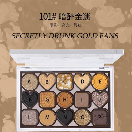 KAXIER - Button Series Eye Palette 15 Colors 12g