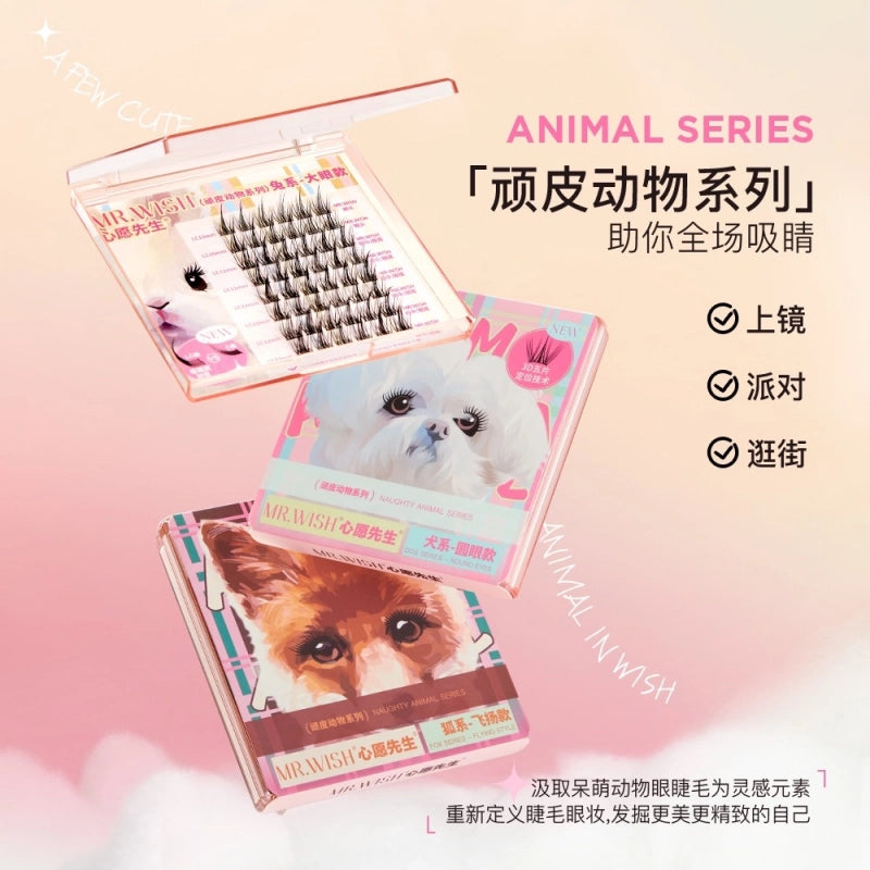 Mr. Wish Naughty Animal Series Rabbit Dog Fox False Eyelashes