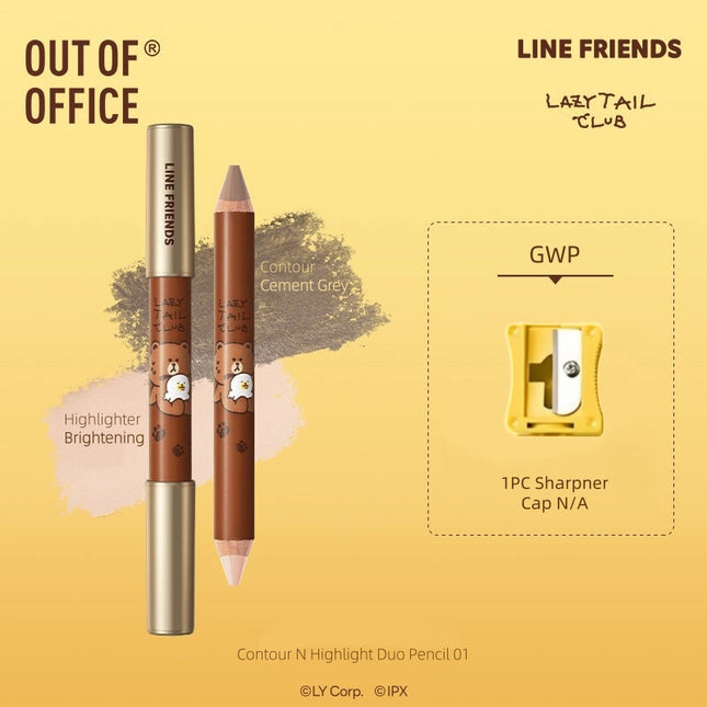 OUTOFOFFICE - Contour N Highlight Duo Pencil 5g